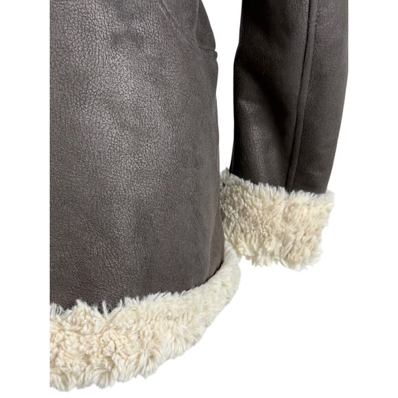 Vintage Vakko Penny Lane Faux Suede Shearling Coat 70s Boho Afghan Y2K Noughties - Picture 13 of 16